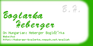 boglarka heberger business card